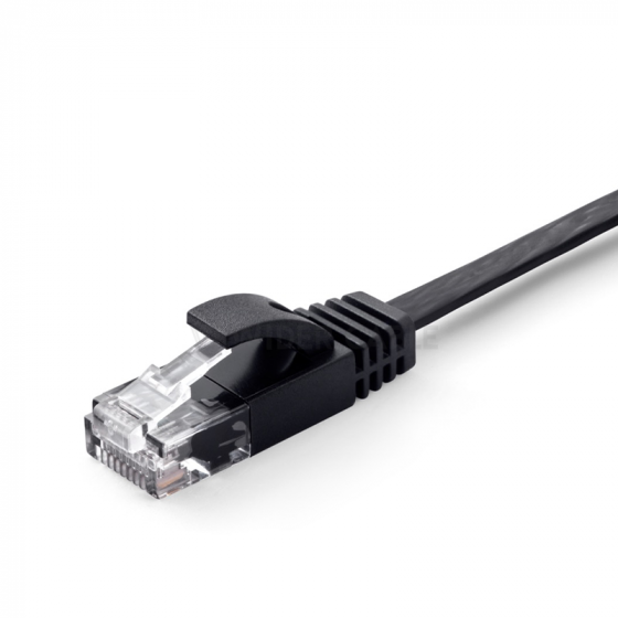 Super Flat CAT.6 Ethernet Network Patch Cord - Black