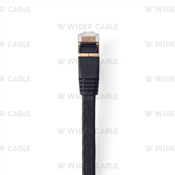 Super Flat CAT7 Ethernet Network Patch Cord Black Color