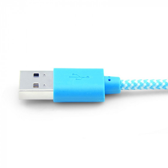 Micro USB 2.0 Charge and Sync Cable Blue Color