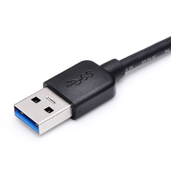 USB A male To Type-C Black Color