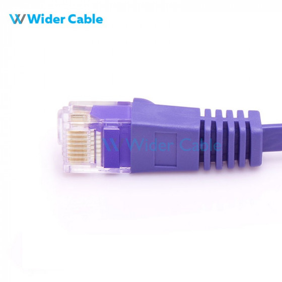 Snagless Flat CAT6 UTP 250MHz Bare Copper Ethernet Network Patch Cable Puple Color