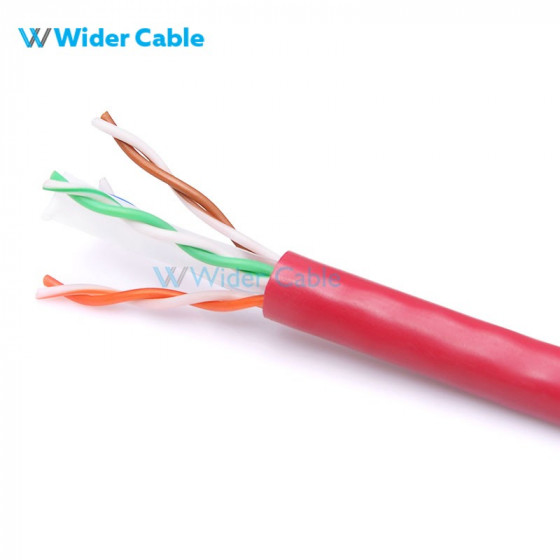 Best Quality CAT.6 250MHz UTP Bare Copper Ethernet Network Bulk Cable - Red Color