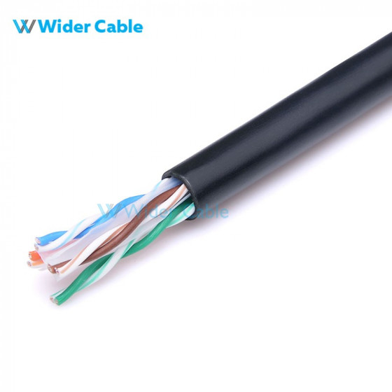 1000FT 23AWG CAT.6 250MHz UTP Bare Copper Ethernet Network Bulk Cable - Black Color