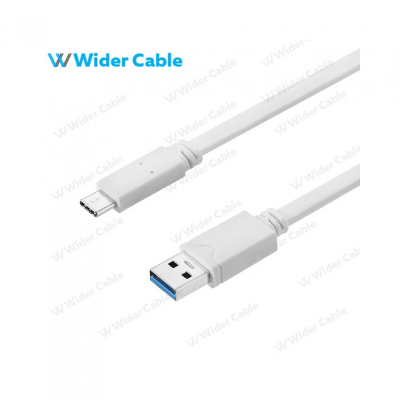 High Speed Best Cable Type C Gen 1 USB 3.0 Flat Cable White Color
