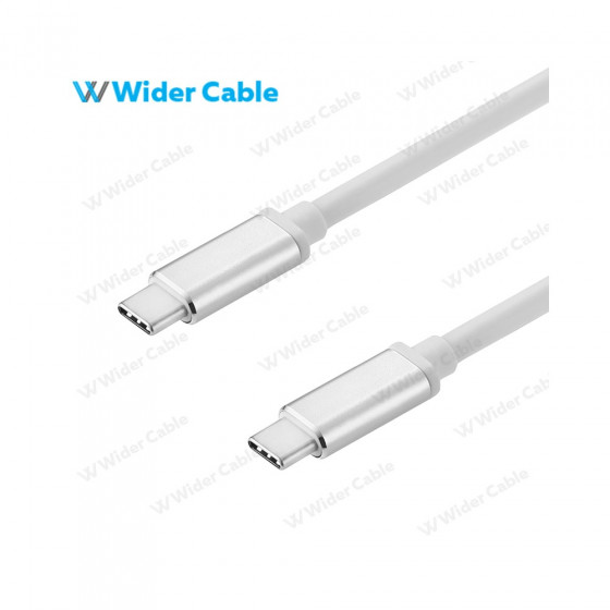 Gen 2 Aluminum Housing USB C To USB C Cable With E-Maker Chip White Color